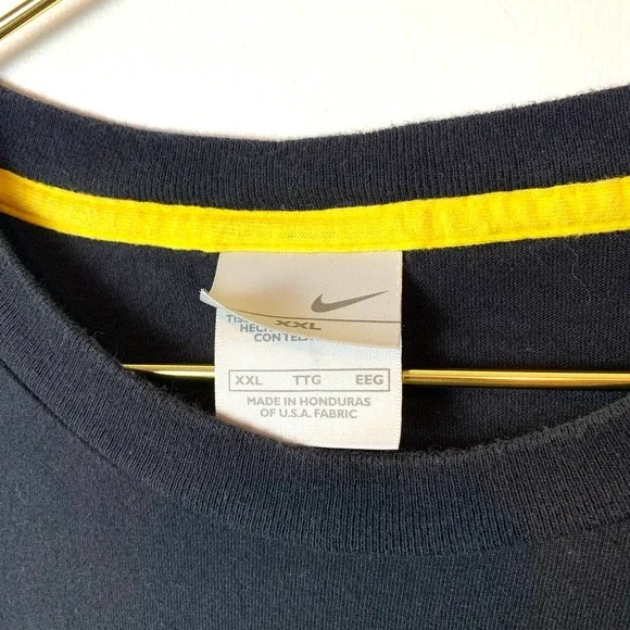 Nike Black & Yellow Long Sleeve T-Shirt - Sz XXL - Picture 3 of 4